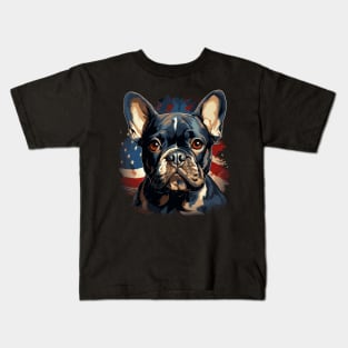 Patriotic French Bulldog Kids T-Shirt